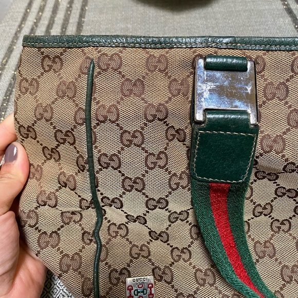 Gucci Beige/Ebony GG Canvas Diaper Bag Tote Bag - Picture 5 of 16